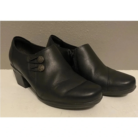 Clarks Collection Emslie Warren Soft Cushion Womens Bootie Size 7.5 M Black - Picture 4 of 11